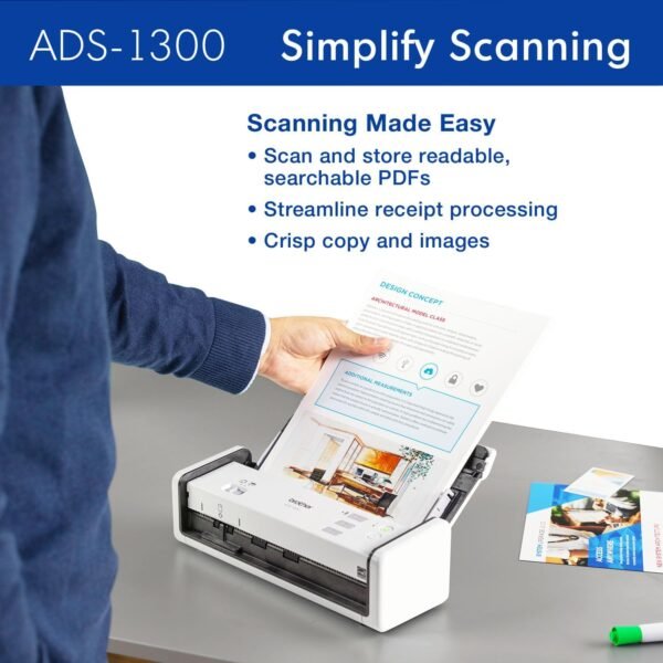 71R8TlowYL._AC_SL1500_ Brother ADS-1300 Review Unveils the Ultimate Compact Desktop Scanner Experience