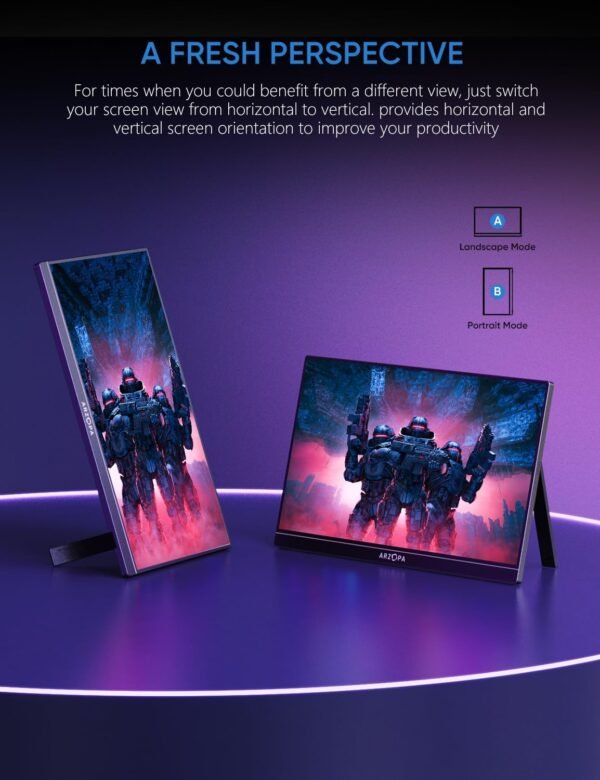 71znPBu3iVL._AC_SL1500_ ARZOPA Z1FC Portable Gaming Monitor Review: Unleashing Vibrant Colors and Seamless Gaming