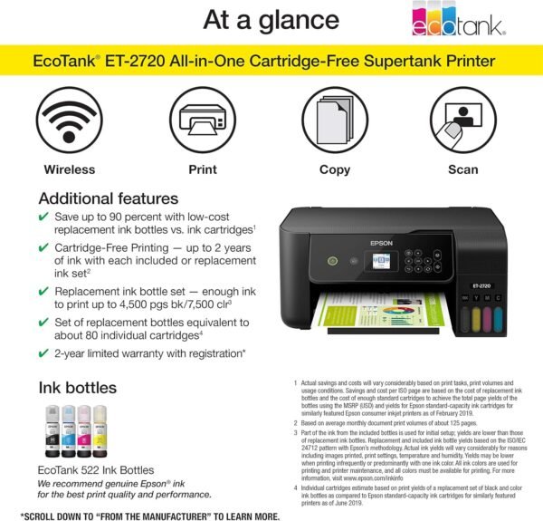 Epson EcoTank ET-2720 Review The Ultimate Wireless All-in-One Printer Experience